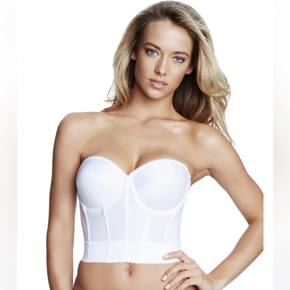 Dominique Apparel Noemi Backless Balconet Corset Style Ivory Bridal Bra 36B ARH